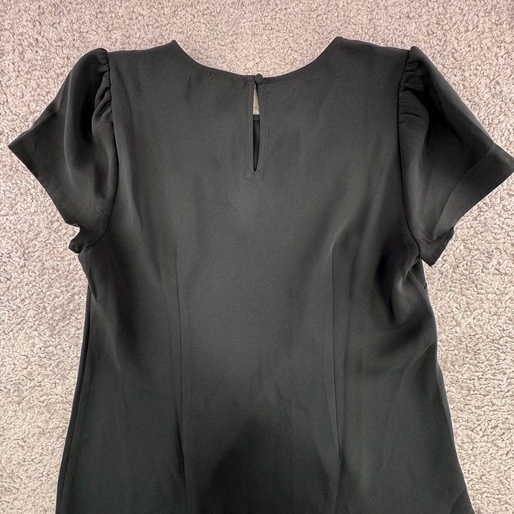 J.Crew Womens Black Puff Sleeve Midi‎ Dress BV647 Sz 12 NEW MSRP $110 Office LBD - Picture 9 of 9